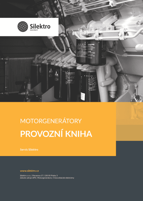 Provozní kniha motorgenerátorů