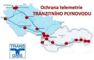 Realizace ochrany telemetrie TRANZITNÍHO PLYNOVODU 4