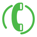 Telefonní sluchátko ikona green Telefonní sluchátko ikona green