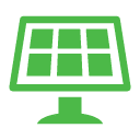Fotovoltaický panel ikona green Fotovoltaický panel ikona green