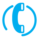 Telefonní sluchátko ikona blue