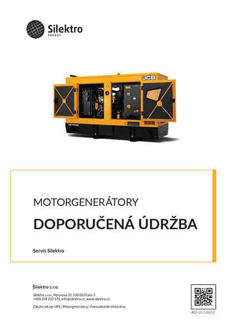 Doporučená údržba motorgenerátorů